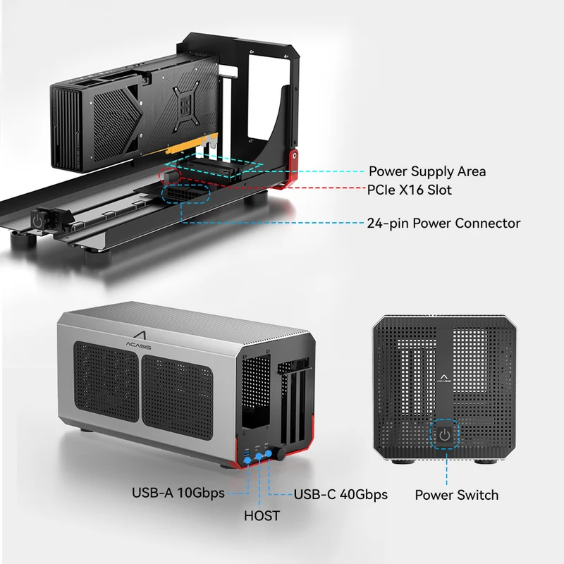 Acasis Enclosure eGPU 40Gbps T - Thunderbolt 4 External Gpu Enclosure recensione e prezzo